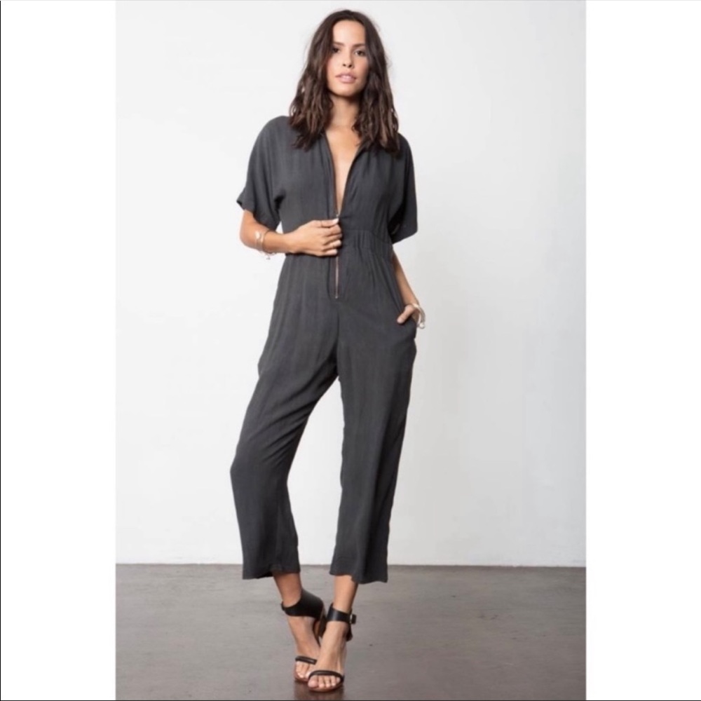Stillwater 90’s Crush Jumpsuit in Washed Black